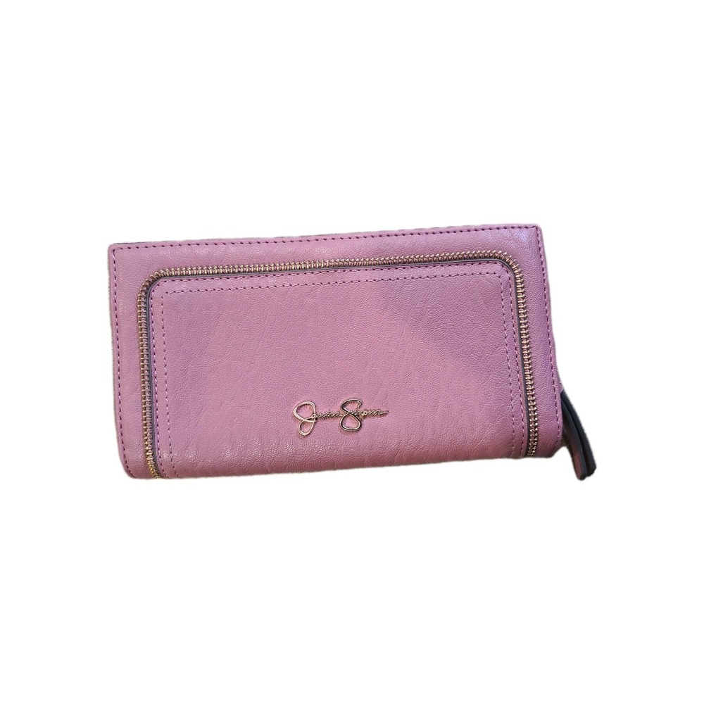 Jessica Simpson Blush Pink Women's Long Zipper Wallet Ziparound.  Gently Loved‎